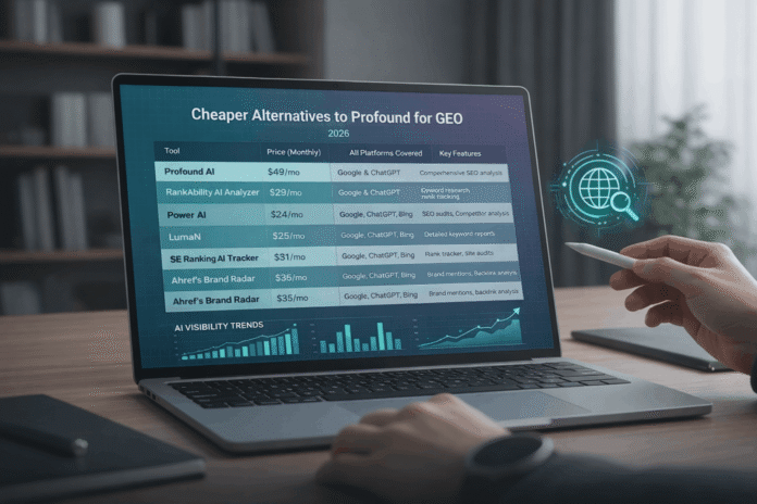 cheaper alternatives to Profound for GEO Featured Image