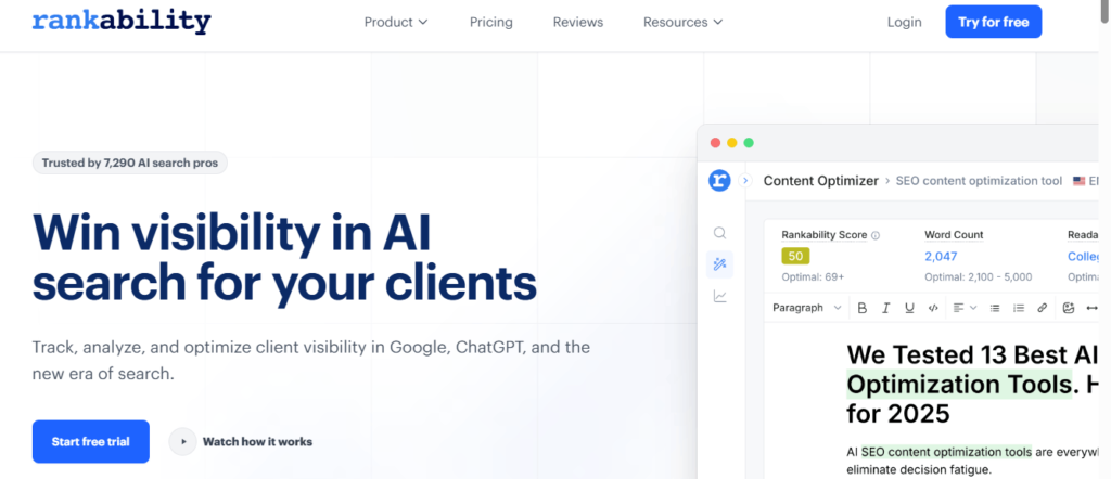 Cheaper Alternatives to Profound for GEO: Best Tools, Pricing & Features (2026) Rankability dashboard