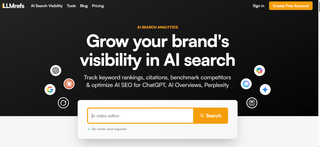Cheaper Alternatives to Profound for GEO: Best Tools, Pricing & Features (2026) LLMrefs dashboard